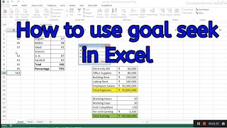 How To Use Goal Seek in Excel goalseek exceltricks dataanalysis exceltips excelfunction [upl. by Claiborne]