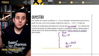 UFPR  Um objeto de massa constante m  2kg é lançado verticalmente para cima a partir do solo [upl. by Eitteb]