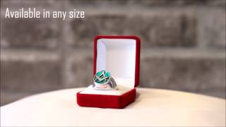 Masonic ring  Blue Lodge of Freemasonry on turquoise blue base review [upl. by Ekim]