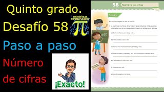 ✅QUINTO GRADO DESAFÍO 👉58 Número de cifras4️⃣ 5️⃣ 6️⃣ [upl. by Tchao]