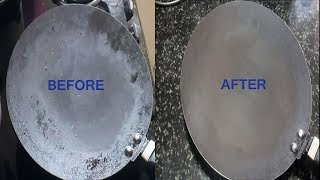 NONSTICK TAWA CLEANING AT HOMECLEANING TIPSHOW TO CLEAN NONSTICK PAN [upl. by Yanahs880]