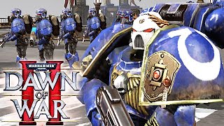 Ultramarines amp Auxilia vs Chaos  Warhammer 40K Dawn of War 2 Codex Mod [upl. by Edie]