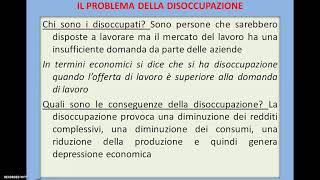 LA DISOCCUPAZIONE [upl. by Moreta]