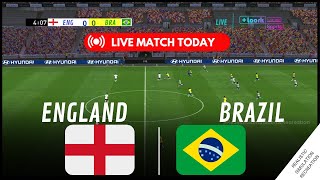 LIVE  England vs Brazil  International Friendly 2024  Full Match Streaming Videogame Simulation [upl. by Leahcir972]