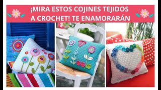 ¡14 Ideas De Cojines Tejidos A Crochet Que Te Enamorarán [upl. by Finlay740]