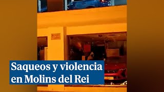 Mossos buscan a este grupo de saqueadores tras disturbios violentos en Molins de Rei [upl. by Edrei]