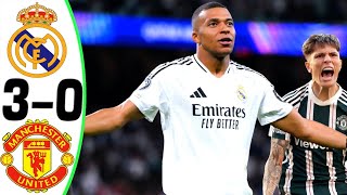 Real Madrid vs Manchester United 30  All Goals and Highlights  2024 🔥 MBAPPE [upl. by Clifford561]