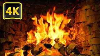 🔥 4K 3 HOUR Fireplace with crackling fire 🔥 Relax with Warm Fireplace for a good nights sleep [upl. by Oramlub]