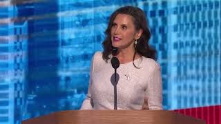 Governor Gretchen Whitmer at DNC quotDonald Trump called me that woman from Michiganquot [upl. by Ainolopa]