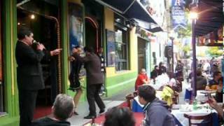 tango y malambo en las calle de quotla bocaquot  buenos aires  argentino [upl. by Etteyafal]