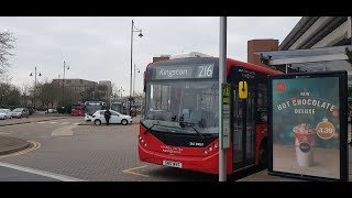 Route 216  From Kingston Cromwell Road to Staines Bus Station [upl. by Eibber605]