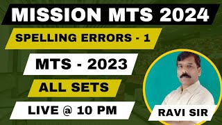 MISSION MTS 2024  Spelling Errors  MTS 2023  All Sets Part 1 [upl. by Ragg]