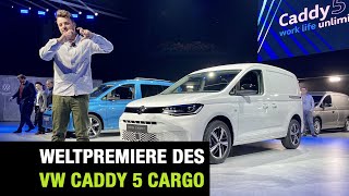 2020 VW Caddy 5 Cargo 🔨 Weltpremiere  Vorstellung  Review  Sitzprobe  Details  Motoren  Test [upl. by Narej]