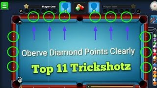 Top 11 Trickshots With Fanatic Cue  8 Ball Pool [upl. by Aremmat]