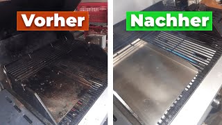 Edelstahl Gasgrill reinigen ✅  Grillrost sauber machen  So wird´s gemacht [upl. by Ahsenauj]