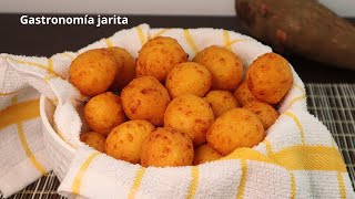 Buñuelos de yuca Recetas fácil y deliciosa masitas de yuca [upl. by Arihsaj]