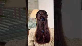 braided open hairstyle shortvideo trending braidedhairstyles hairtrends [upl. by Vokay]