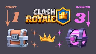 CLASH ROYALE • Chest Opening  1 giant  3 Magic 🔝🔝🔝 [upl. by Adnahsam]