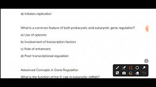 MCQ Gene regulation in Eukaryotes and prokaryotes Molecular biology MCQ Bsc 3rd semester zoology [upl. by Nylzaj368]