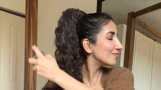 Easy hairstyle for greasy or oily hair days using Mirror Hair Faux Ponytail  Nish Hair [upl. by Jeritah75]