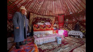 Erecting a Yurt in Kyrgyzstan  How to Put up a Yurt [upl. by Gervase]