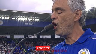 Andrea Bocelli performing Nessun Dorma amp Time To Say Goodbye to celebrate Leicesters title win [upl. by Anolahs]