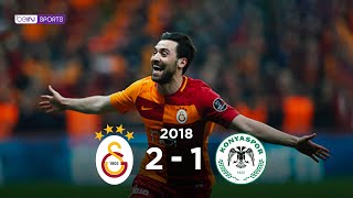 Galatasaray 2  1 Atiker Konyaspor  Maç Özeti  201718 [upl. by Lexy19]