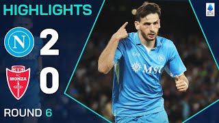 NAPOLIMONZA 20  HIGHLIGHTS  Kvaratskhelia form continues as Napoli rout Monza  Serie A 202425 [upl. by Heda]