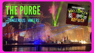 The Purge Dangerous Waters Stunt Show at Halloween Horror Nights 2024 [upl. by Panchito222]