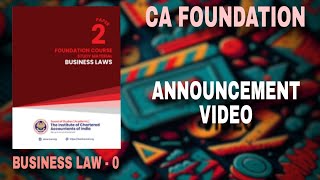 CA foundation business law full course announcement  Gaukaran Classes [upl. by Riaj527]