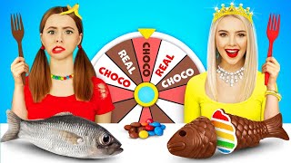 Expensive Chocolate vs Cheap Real Food Challenge  Rich vs Poor Chocolate Desserts by RATATA BOOM [upl. by Yrellih]