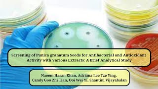 Screening of Punica granatum Seeds for Antibacterial and Antioxidant Activity with Various Extracts [upl. by Bloomer181]