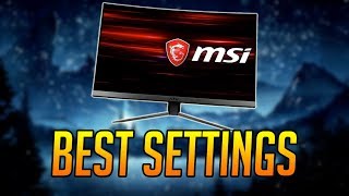 MY OPTIMAL SETTINGS GUIDE FOR MSI OPTIX MAG241C Settings options explained my settings [upl. by Stanhope]