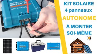 Monter son Kit Solaire AUTONOME  4 Panneaux Solaires  4 Batteries  MyShop Solaire solaire tuto [upl. by Raymonds]