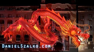 The Dragon  Projection Mapping at Gellert Hotel Budapest for EUChina 2018 Tourism Year [upl. by Nileak]