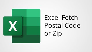 Excel Get Postal Code or Zip Code for Address [upl. by Seda]