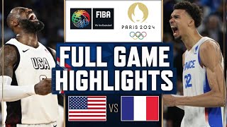 USA vs FRANCE  GOLD MEDAL FULL GAME HIGHLIGHTS  Paris Olympics 2024  August 9 2024  NBA 2K24 [upl. by Tniassuot798]