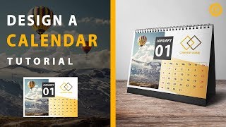 How to Create a Calendar  Desk calendar  Adobe Illustrator Tutorial [upl. by Tor108]