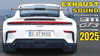 New 2025 Porsche 911 9922 GT3 Weissach Package Exhaust Sound [upl. by Anyar]