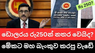 🇱🇰යළිත් ඩොලරය කඩාගෙන වැටෙයි මහ බැංකුවේ පැහැදිලි කිරිම Exchange rate today usdt [upl. by Luhe]