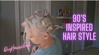 90s Hairstyle  Thin Hair Tutorial [upl. by Kingsly895]