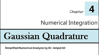 Gaussian Quadrature  GaussLegendre Quadrature Formula  Urdu [upl. by Stutsman]