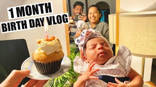 1 Month Baby Birthday Vlog 🎉 බබාගෙ පලවෙනි උපන් දිනේ  Elba Nirvana  Binario 12 [upl. by Ainat]