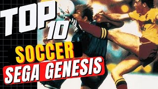 TOP 10 Best Football Soccer Games For Sega Genesis [upl. by Gytle]