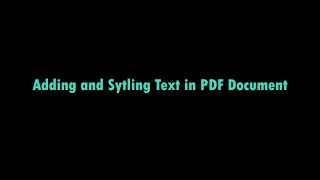 Adding and Styling Text in PDF Document  FPDF  Python [upl. by Bronwen784]