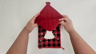 DIY SEW THE EASIEST HANGING DISH TOWEL YOULL EVER MAKE SEWING TUTORIALCHRISTMAS GIFT IDEA PART 22 [upl. by Kowatch947]