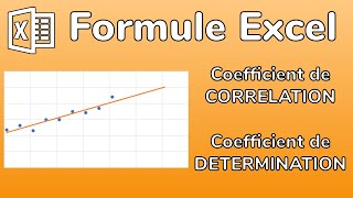 Excel  Coefficient de corrélation et coefficient de détermination avec des formules Excel [upl. by Rooke]