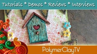 Make a cute Home Sweet Home wall plaque with polymer clay and molds [upl. by Shaver]