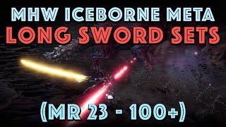 The Iceborne META Longsword Builds MHW Iceborne MR 23100 [upl. by Ane]