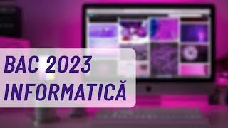 BAC Informatica  subiect model 2023 [upl. by Tayib]